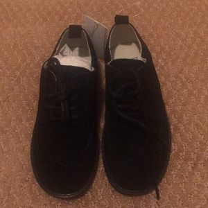 NWT Gap Kids Faux Black Suede Dress Shoes